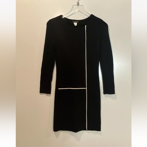 Venus Black White Shift Dress Womens Size XS (1511) - Picture 2 of 4